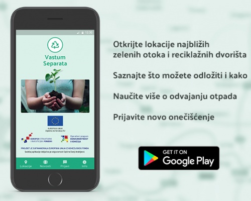 Aplikacija za održivo gospodarenje otpadom za Android pametne telefone
